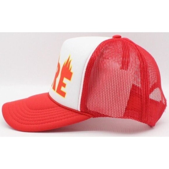 FIRE Trucker Hat Mesh Hat snapback hat adjustable - Picture 4 of 4